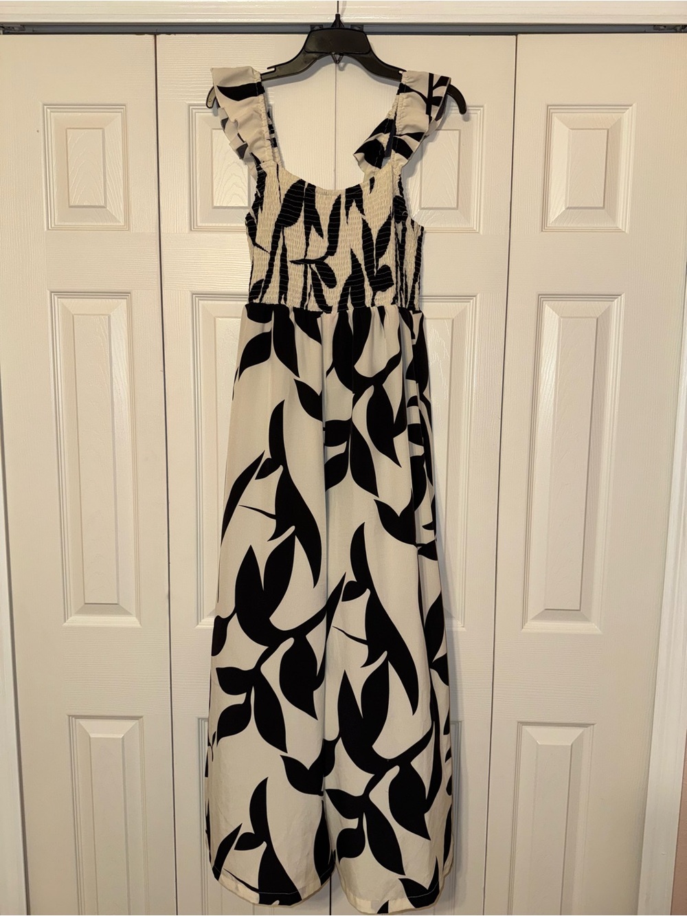 SHEIN Curve Black & White Straight Leg Jumpsuit